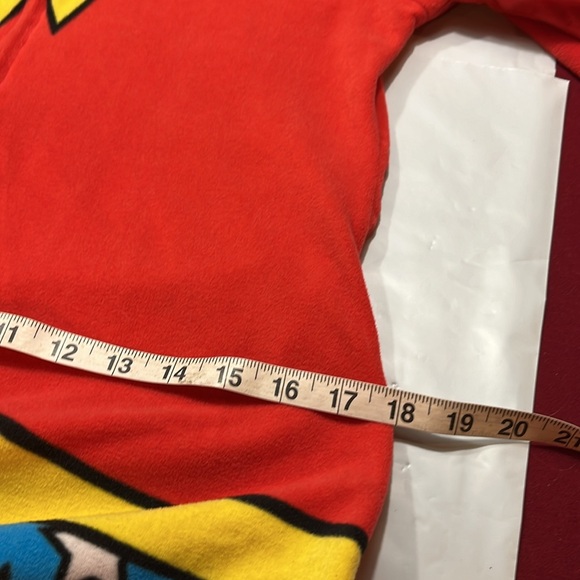Wonder Woman RED fleece one piece body suit zip up Onesie PJS footed costume Lg - Picture 8 of 16